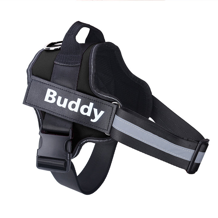 Colete Peitoral Personalizado para Cães – Antipuxão, Ajustável, Refletivo e Respirável | Ideal para Cães Pequenos e Grandes