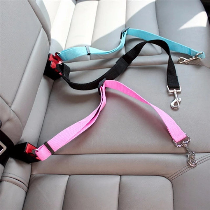 Cinto de Segurança Ajustável para Cães e Gatos – Presilha Universal para Veículos | Clipe de Tração para Transporte Seguro de Pets