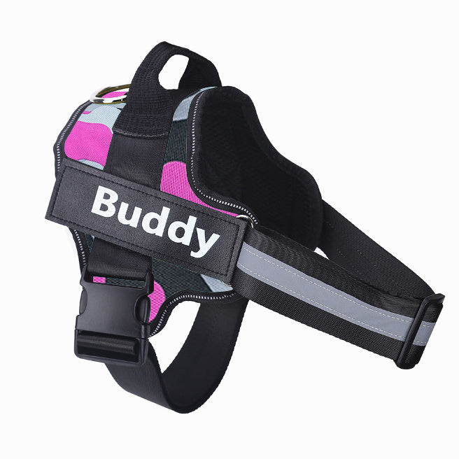 Colete Peitoral Personalizado para Cães – Antipuxão, Ajustável, Refletivo e Respirável | Ideal para Cães Pequenos e Grandes