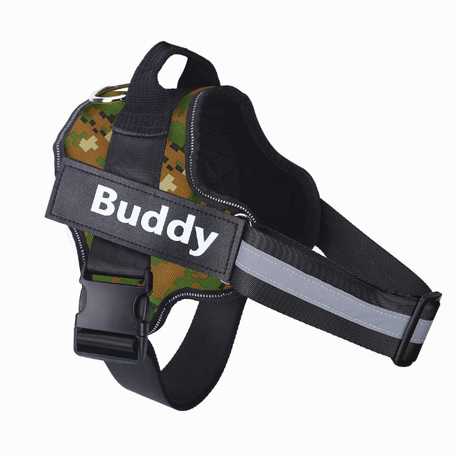 Colete Peitoral Personalizado para Cães – Antipuxão, Ajustável, Refletivo e Respirável | Ideal para Cães Pequenos e Grandes