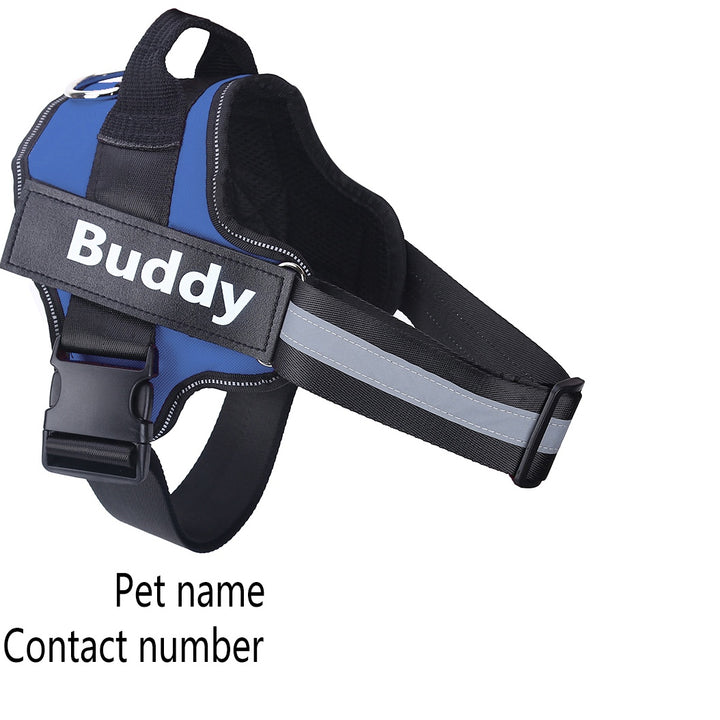 Colete Peitoral Personalizado para Cães – Antipuxão, Ajustável, Refletivo e Respirável | Ideal para Cães Pequenos e Grandes