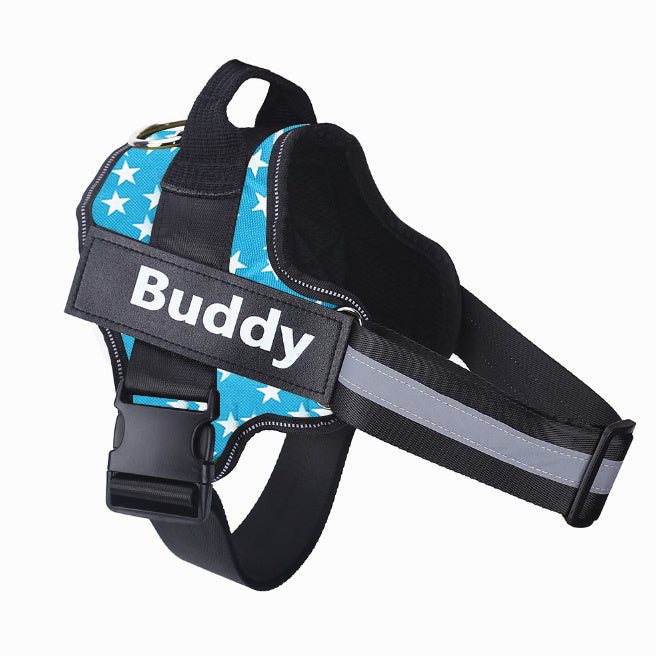 Colete Peitoral Personalizado para Cães – Antipuxão, Ajustável, Refletivo e Respirável | Ideal para Cães Pequenos e Grandes