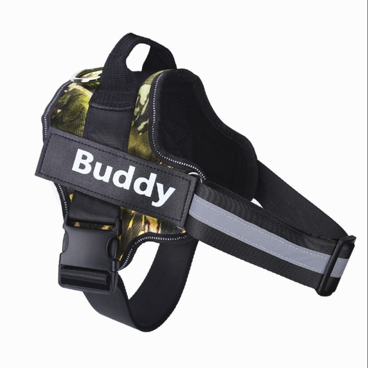 Colete Peitoral Personalizado para Cães – Antipuxão, Ajustável, Refletivo e Respirável | Ideal para Cães Pequenos e Grandes