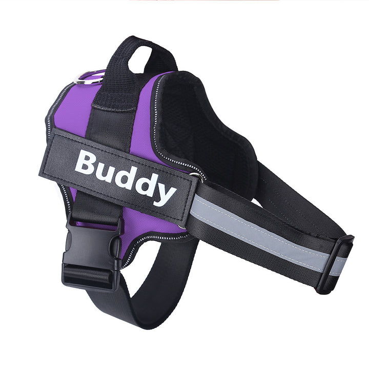 Colete Peitoral Personalizado para Cães – Antipuxão, Ajustável, Refletivo e Respirável | Ideal para Cães Pequenos e Grandes