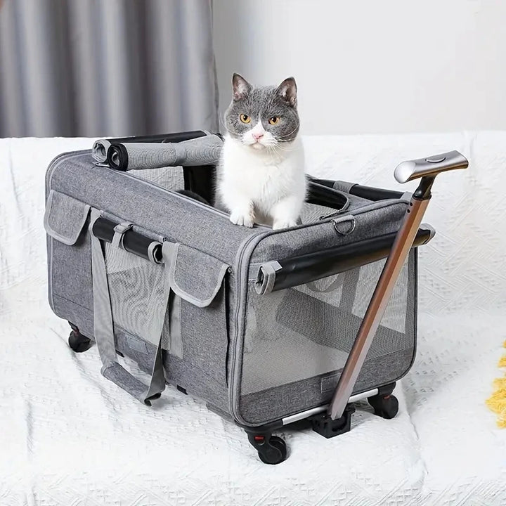 Mala Trolley para Animais de Estimação Extra Grande.