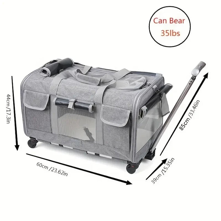 Mala Trolley para Animais de Estimação Extra Grande.