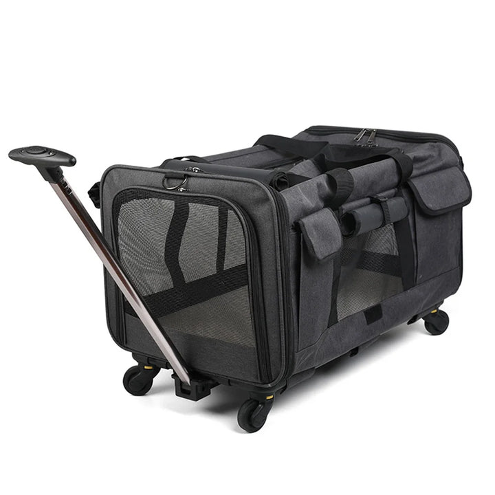 Mala Trolley Portátil XL Dobrável para Transporte de Gatos e Cães de Pequeno a Médio Porte