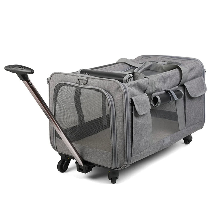 Mala Trolley Portátil XL Dobrável para Transporte de Gatos e Cães de Pequeno a Médio Porte