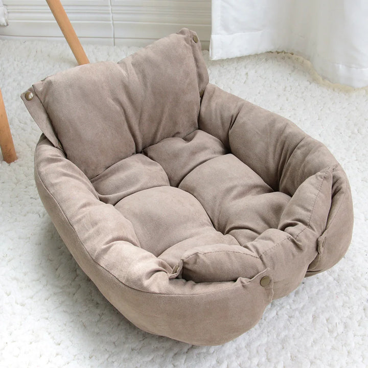 Cama Almofada 3 em 1 para Cães e Gatos – Ninho, Sofá e Tapete em Um Só | Quente, Macia e Versátil para Inverno
