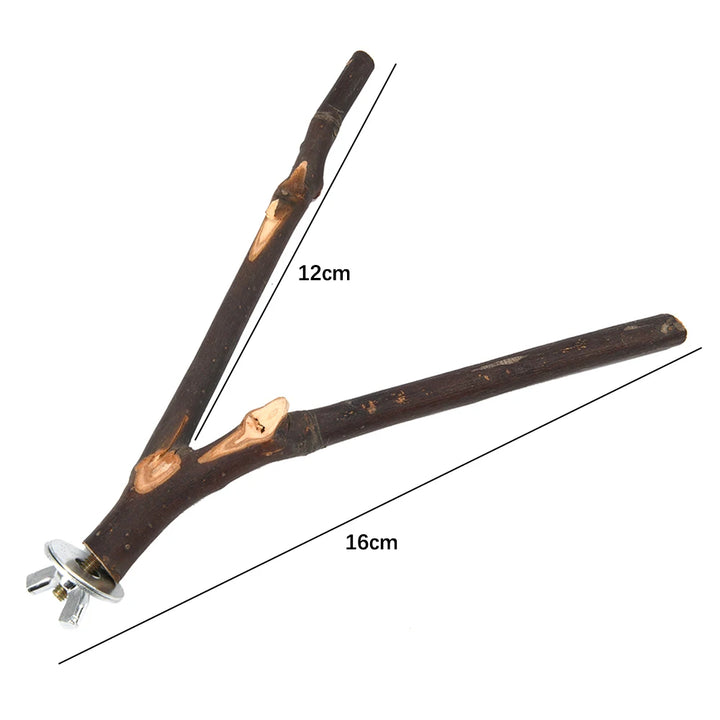 Poleiro Natural de Madeira para Pássaros – 16cm