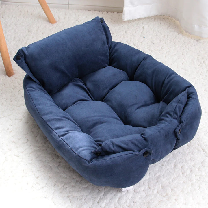 Cama Almofada 3 em 1 para Cães e Gatos – Ninho, Sofá e Tapete em Um Só | Quente, Macia e Versátil para Inverno