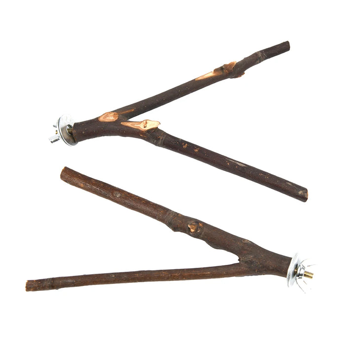Poleiro Natural de Madeira para Pássaros – 16cm