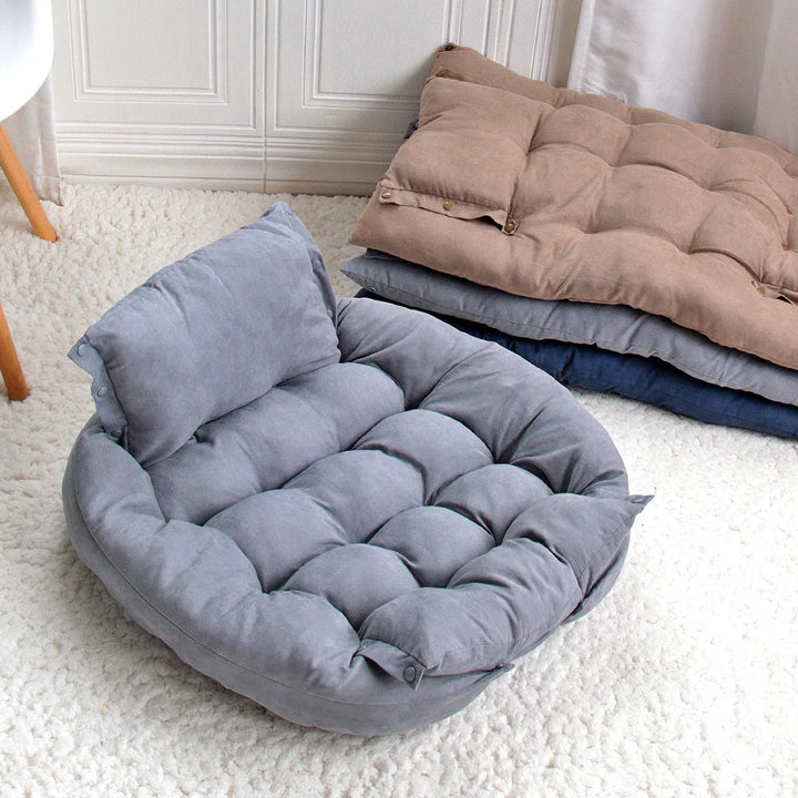 Cama Almofada 3 em 1 para Cães e Gatos – Ninho, Sofá e Tapete em Um Só | Quente, Macia e Versátil para Inverno