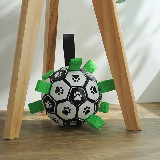 Bola com Alças para Cachorros – Brinquedo Resistente e Divertido para Médios e Grandes