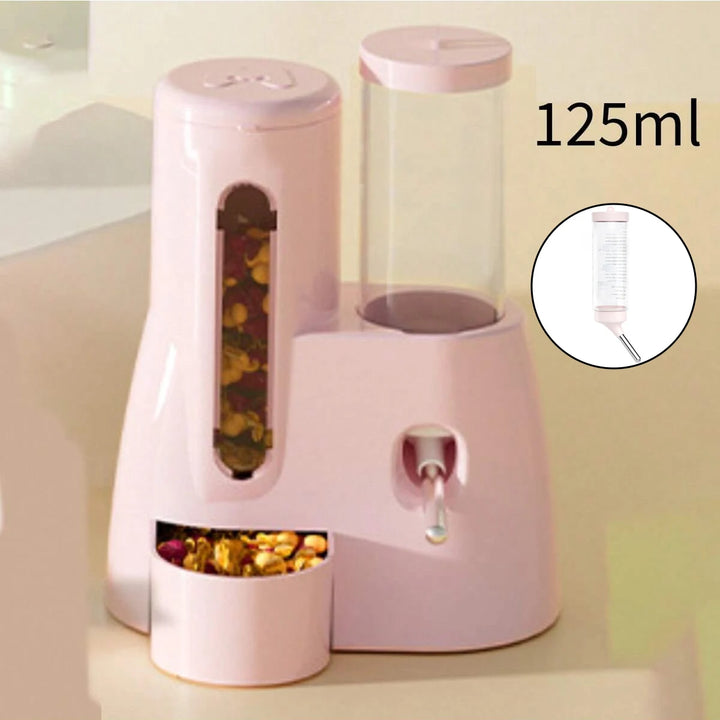 Comedouro e Bebedouro 2 em 1 para Hamster – Estilo Ursinho Dourado
