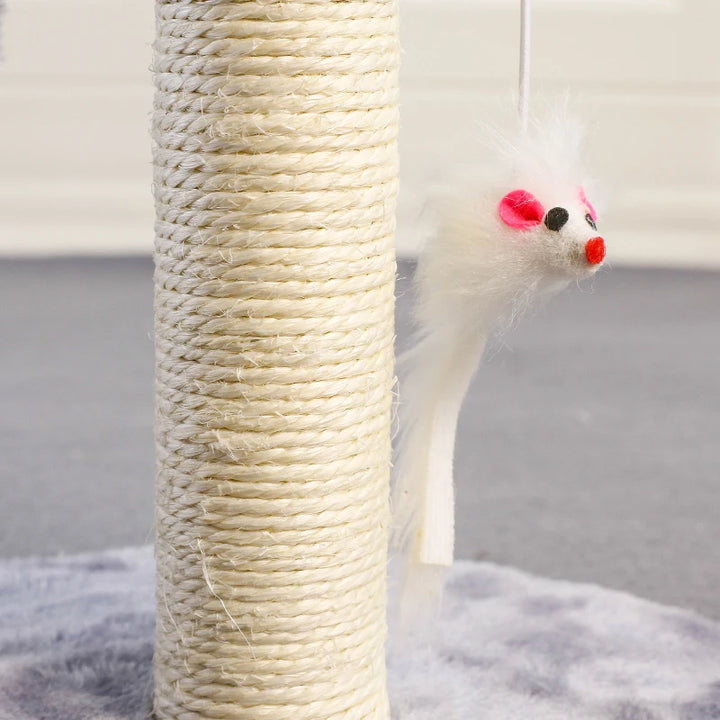 Torre Arranhador para Gatos com Brinquedos Interativos