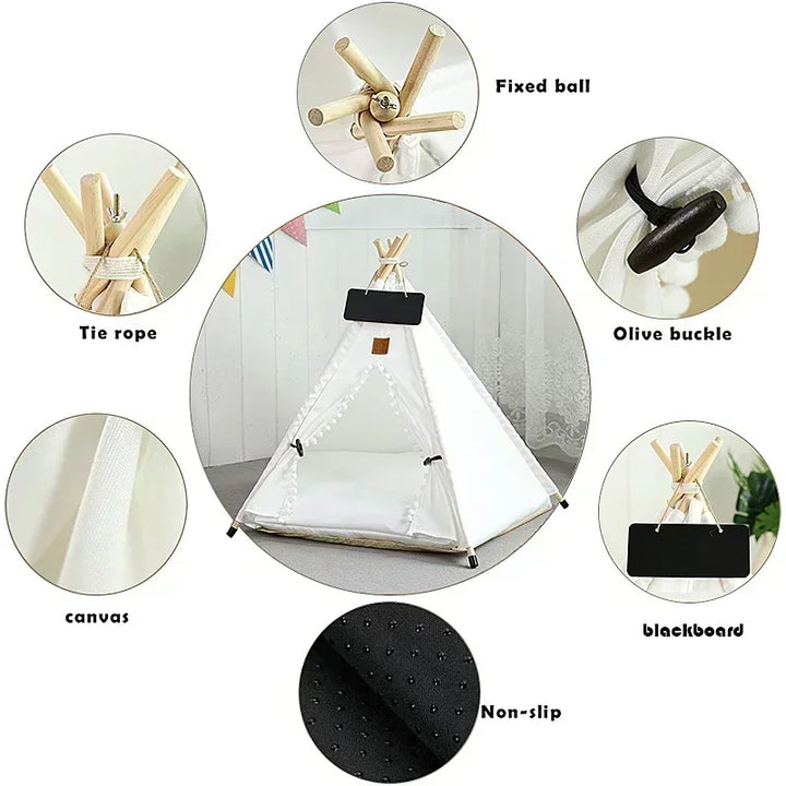 Cabana Pet Estilo Tenda – Conforto, Estilo e Diversão para seu Melhor Amigo!