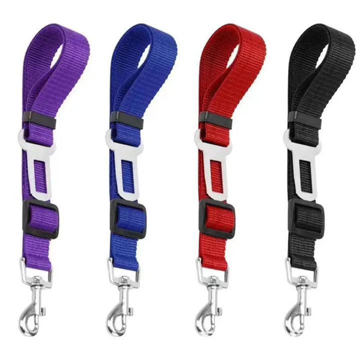 Cinto de Segurança Ajustável para Cães e Gatos – Presilha Universal para Veículos | Clipe de Tração para Transporte Seguro de Pets