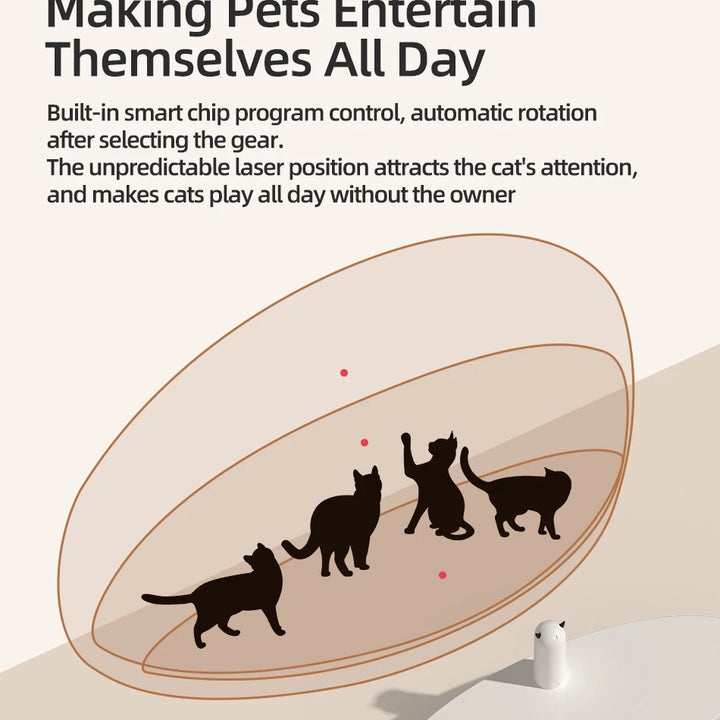 Diversão Inteligente para Pets – Laser Automático ROJECO, Brinquedo Portátil para Gatos e Cães