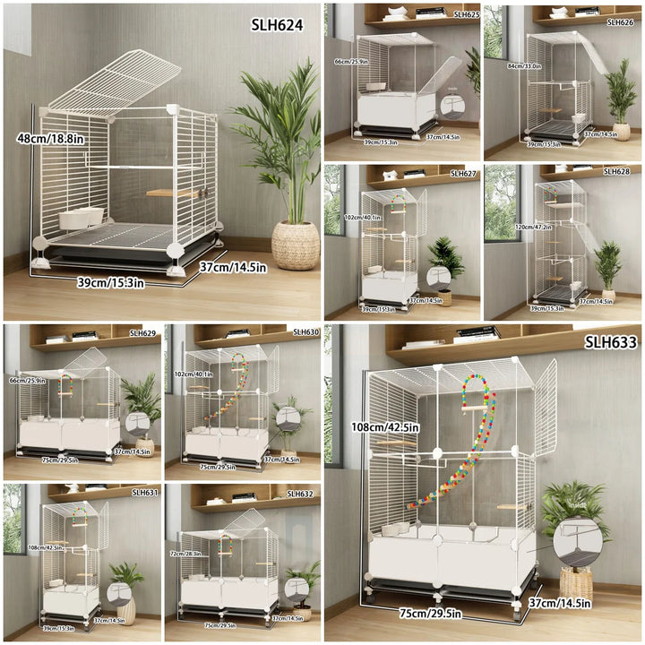 Gaiola Luxuosa para Pássaros – Vários Tamanhos