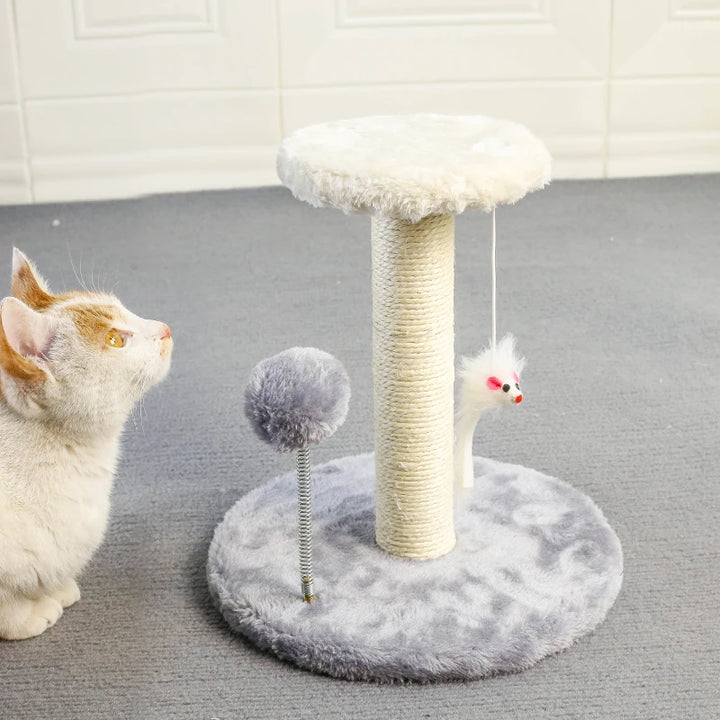 Torre Arranhador para Gatos com Brinquedos Interativos