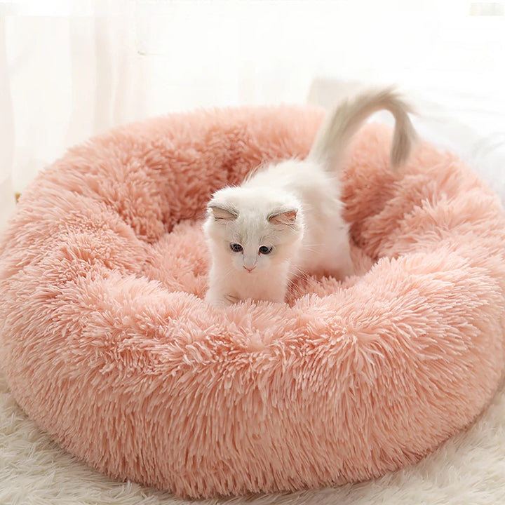 Cama Ninho Redonda em Peluche para Gatos , Aconchegante, Removível e Lavável | Decoração Universal para Casa 🐾