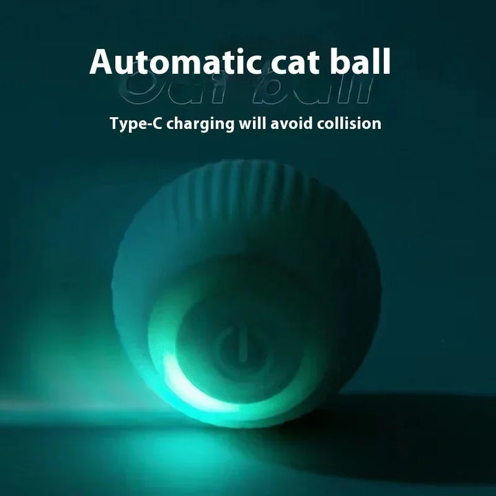 Bola Automática para Gatos – Balança, Quica e Rola com Luz LED, Brinquedo Inteligente Autônomo para Gatinhos em Ambientes Internos