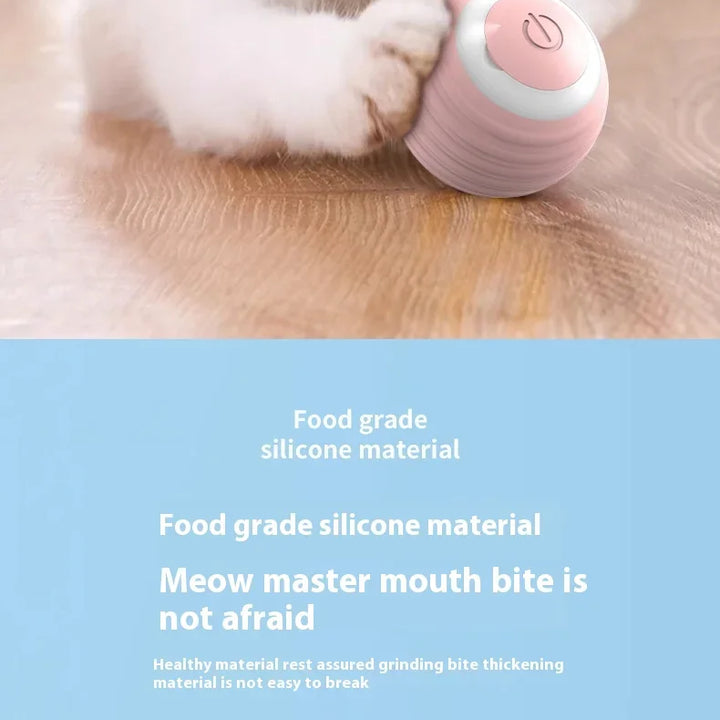 Bola Automática para Gatos – Balança, Quica e Rola com Luz LED, Brinquedo Inteligente Autônomo para Gatinhos em Ambientes Internos