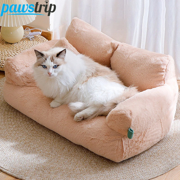 Cama Luxuosa para Gatos – Estilo Sofá, Quente e Aconchegante para o Inverno | Ideal para Gatos e Cães de Pequeno e Médio Porte