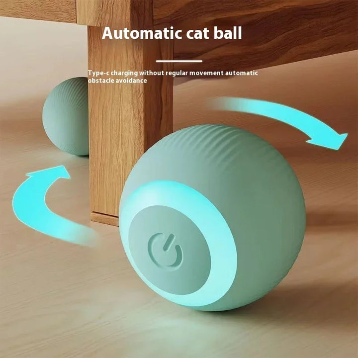 Bola Automática para Gatos – Balança, Quica e Rola com Luz LED, Brinquedo Inteligente Autônomo para Gatinhos em Ambientes Internos
