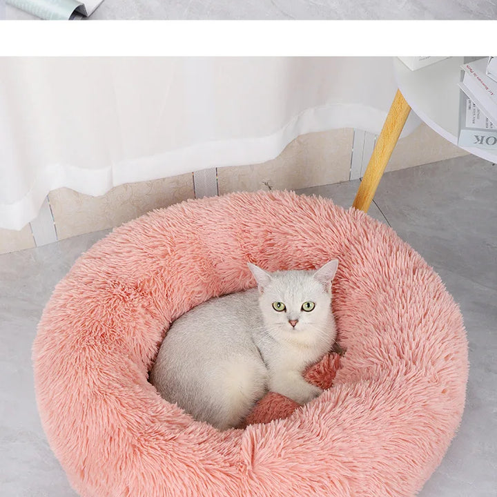 Cama Ninho Redonda em Peluche para Gatos , Aconchegante, Removível e Lavável | Decoração Universal para Casa 🐾