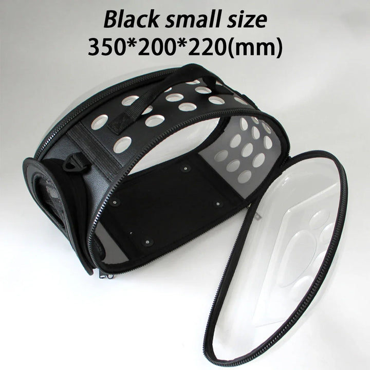 Mochila de Transporte para Gato e Cão – Mala de Ombro Transparente e Respirável | Ideal para Viagens e Passeios