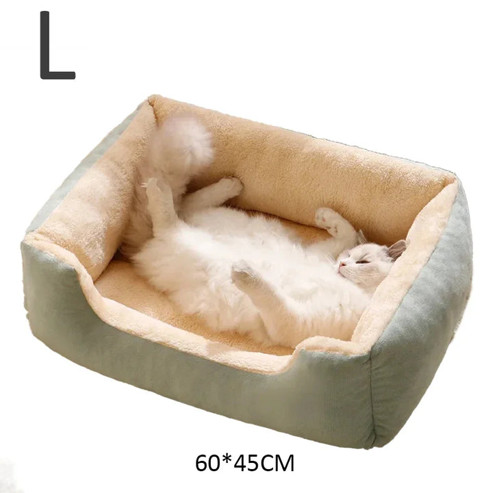 Cama para Gatos e Cães Pequenos – Macia e Confortável | Almofada em Peluche Curto | Ideal para Gatinhos e Cachorros