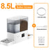 Alimentador Automático 2 em 1 para Pets 8,5L – Com Fonte de Água por Gravidade, Botão, Dispenser 5L para Ração e Reservatório 3,5L para Água