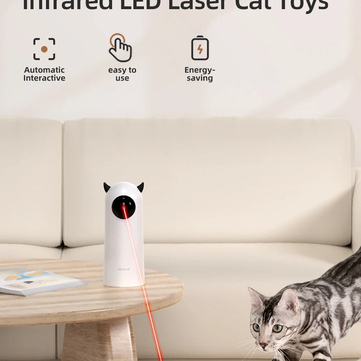 Diversão Inteligente para Pets – Laser Automático ROJECO, Brinquedo Portátil para Gatos e Cães