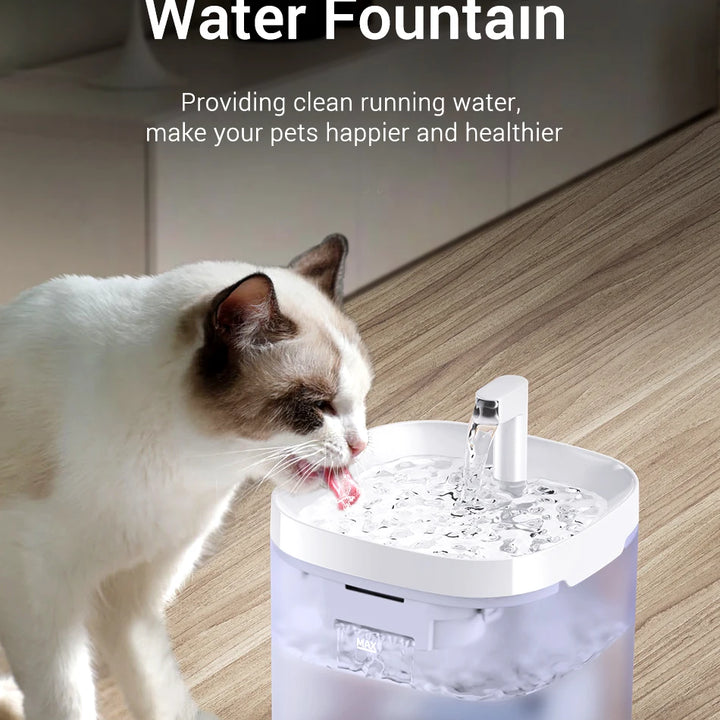 Fonte Inteligente  de Água para Gatos – Bebedouro Automático para Animais de Estimação (Gatos e Cães), com Filtro Purificador de Água Recirculante