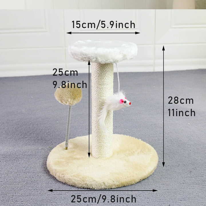 Torre Arranhador para Gatos com Brinquedos Interativos