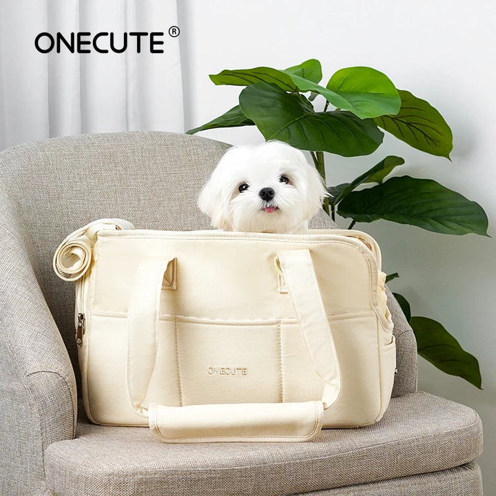 Mochila de Transporte ao Ombro para Cães e Gatos Pequenos – Algodão Confortável | ONECUTE