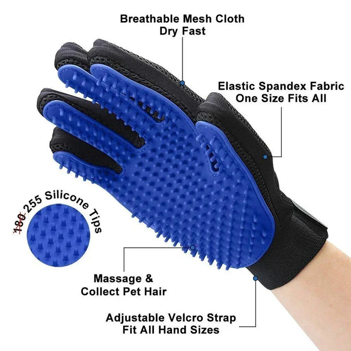 Luva de Higiene em Silicone para Animais – Escova e Removedor de Pelos | Ideal para Banho e Escovagem de Cães e Gatos