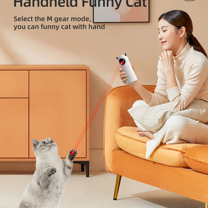 Diversão Inteligente para Pets – Laser Automático ROJECO, Brinquedo Portátil para Gatos e Cães