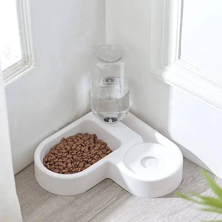 Comedouro e Bebedouro Automático para Cães e Gatos — Tigela Antihumidade 2 em 1