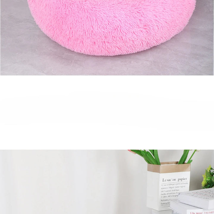 Cama Ninho Redonda em Peluche para Gatos , Aconchegante, Removível e Lavável | Decoração Universal para Casa 🐾