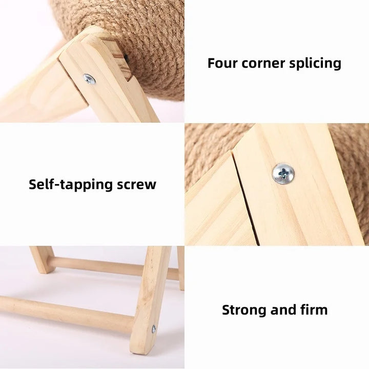 Brinquedo Arranhador com Bola de Sisal – Proteção para Móveis