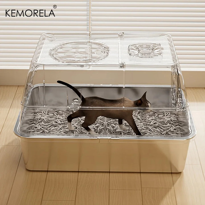 Caixa de Areia em Aço Inoxidável Kemorela – Durabilidade e Higiene Superior!