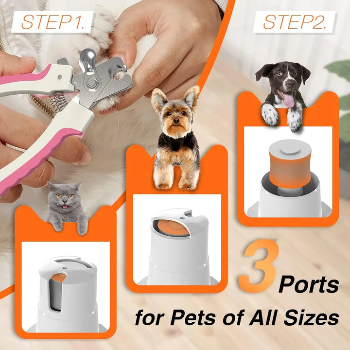 Kit de Higiene 4 em 1 para Animais – Máquina de Tosa Sem Fios, Aparador de Patas Silencioso, Cortador de Pelo e Lima de Unhas