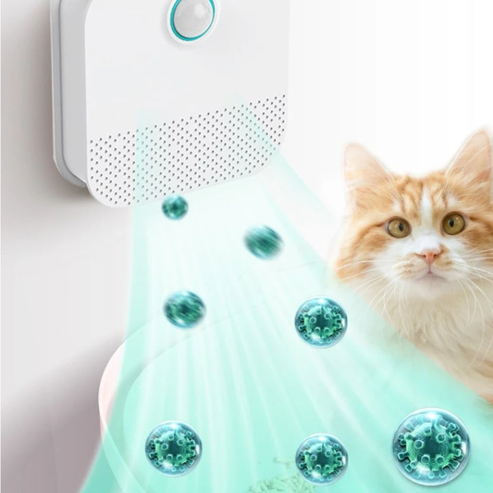 Purificador de Odor Inteligente para Caixa de Areia – Desodorizador Automático para Gato ou Cão | Ideal para WC de Animais