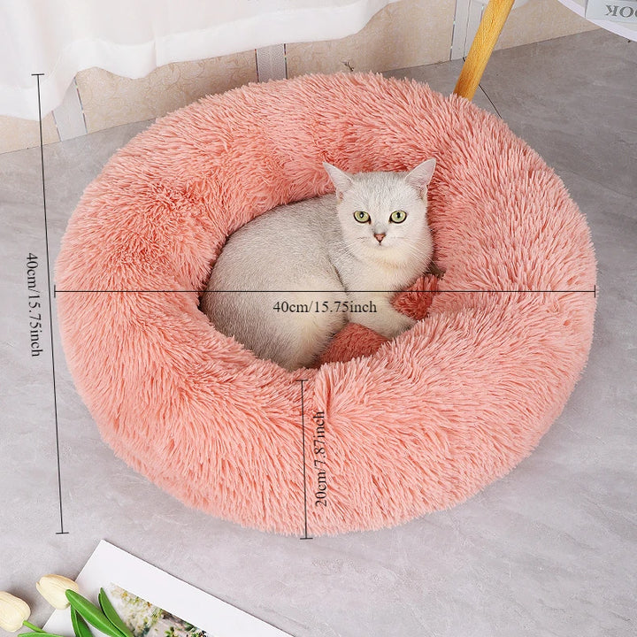 Cama Ninho Redonda em Peluche para Gatos , Aconchegante, Removível e Lavável | Decoração Universal para Casa 🐾