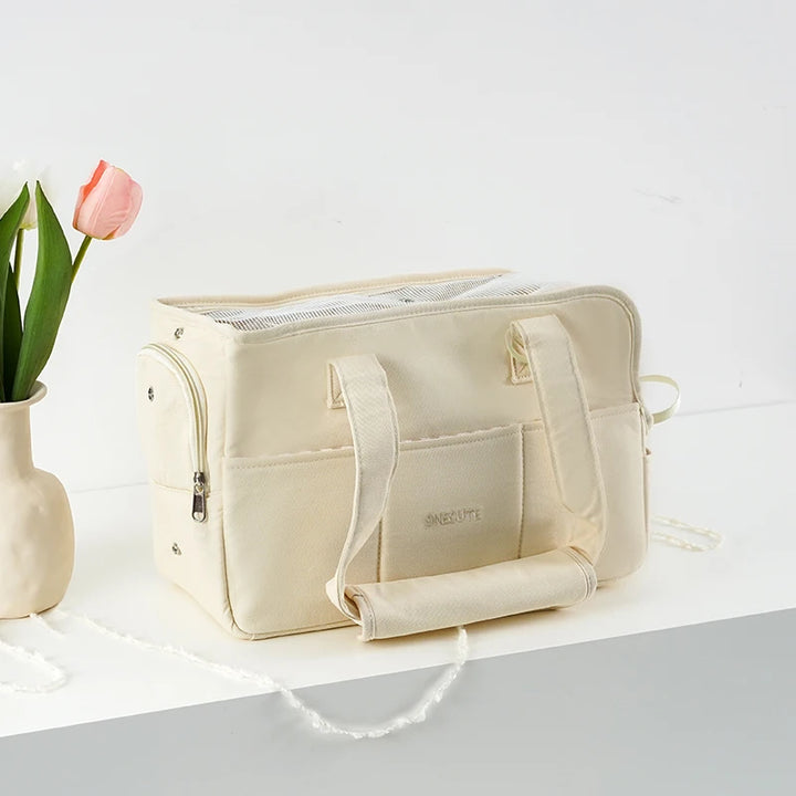 Mochila de Transporte ao Ombro para Cães e Gatos Pequenos – Algodão Confortável | ONECUTE