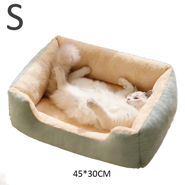 Cama para Gatos e Cães Pequenos – Macia e Confortável | Almofada em Peluche Curto | Ideal para Gatinhos e Cachorros