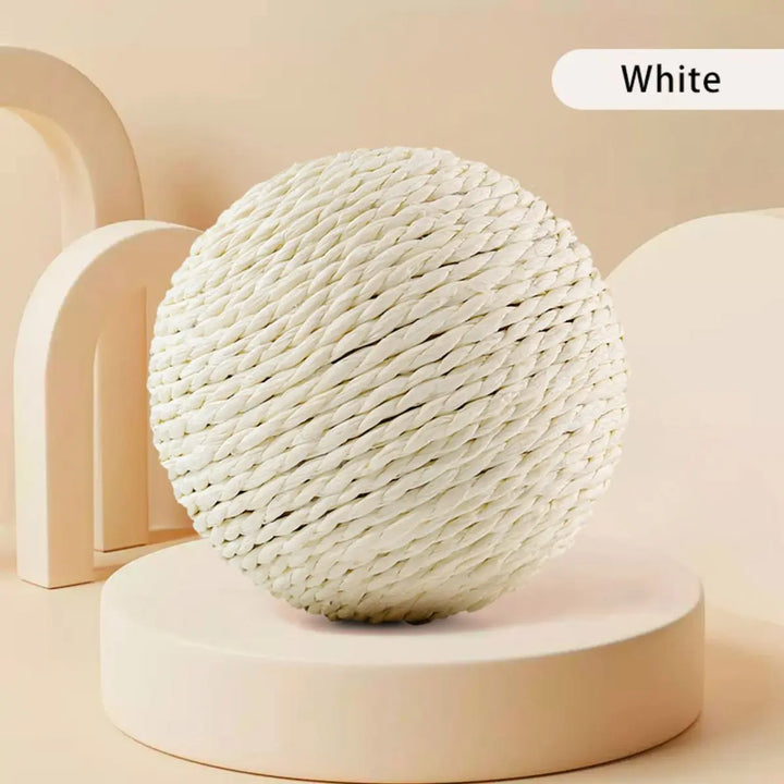 Brinquedo Interativo para Gatos – Bola de Sisal 10cm | Limpeza de Dentes e Estímulo para Gatinhos 🐾